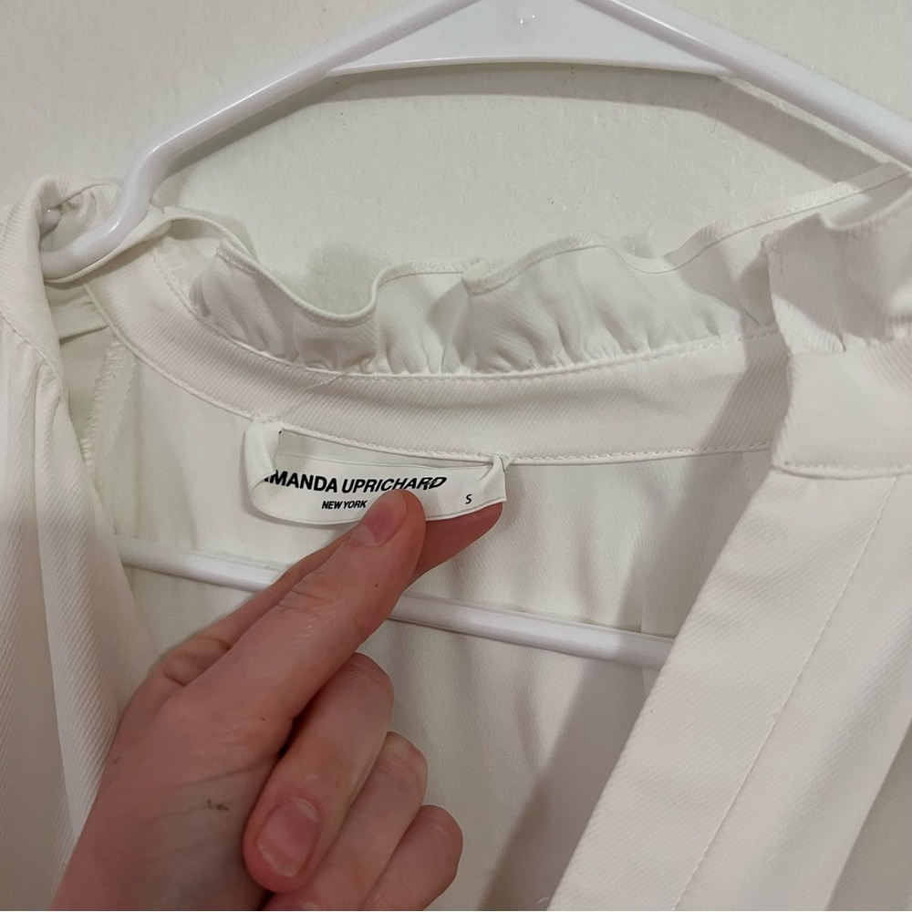 Amanda Uprichard Saffron Tiered Gathered Midi Dress - Picture 7 of 8